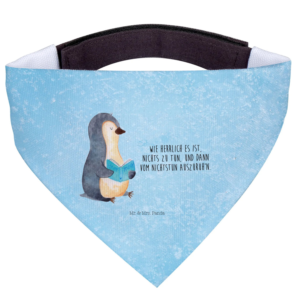 Chusta na szyję dla psa L pingwin książka Mittel, Tuch, Mittelgroße Hunde, Halstuch, Hunde, Hundehalstuch, Pinguin, Buch, Urlaub, Nichtstun, Freizeit, Lesen, Faulenzen, Ferien, Bücherwurm, Pinguine