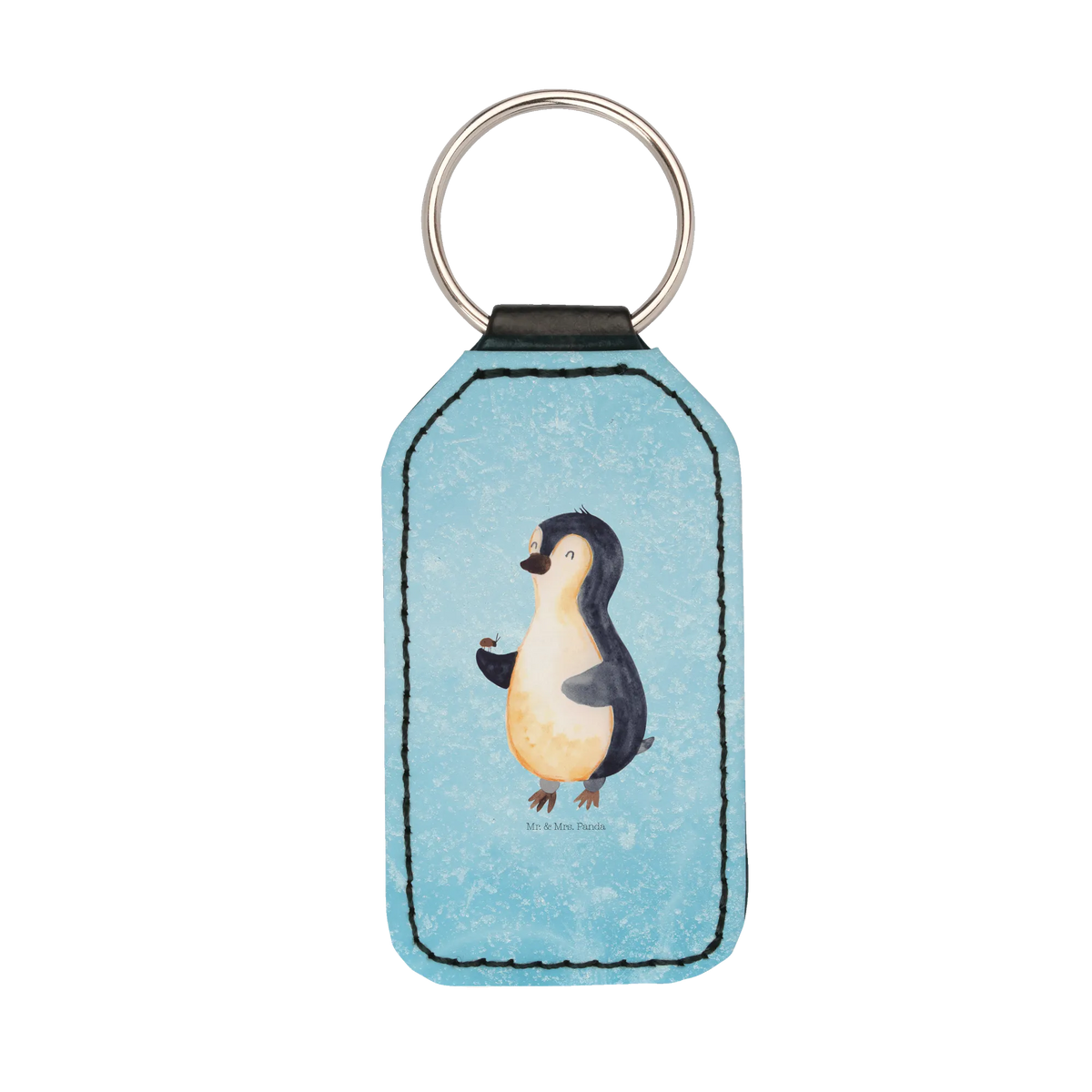 Prostokątny brelok Pingwin biedronka Pinguin