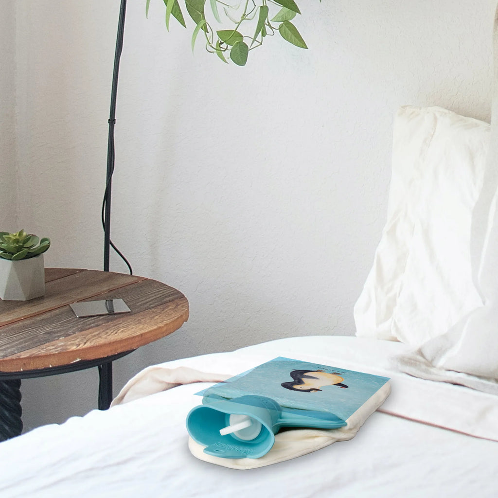 Wärmflasche Pinguin Marienkäfer Bettflasche, Wärmflasche mit Bezug, Wärmflasche, Wärmekissen, Körnerkissen, Kinderwärmflasche, Wärmflaschenbezug, Kleine Wärmflasche, Pinguin, Freude, Wunder, Glück, Marienkäfer, Pinguine, Liebe, Lebensfreude