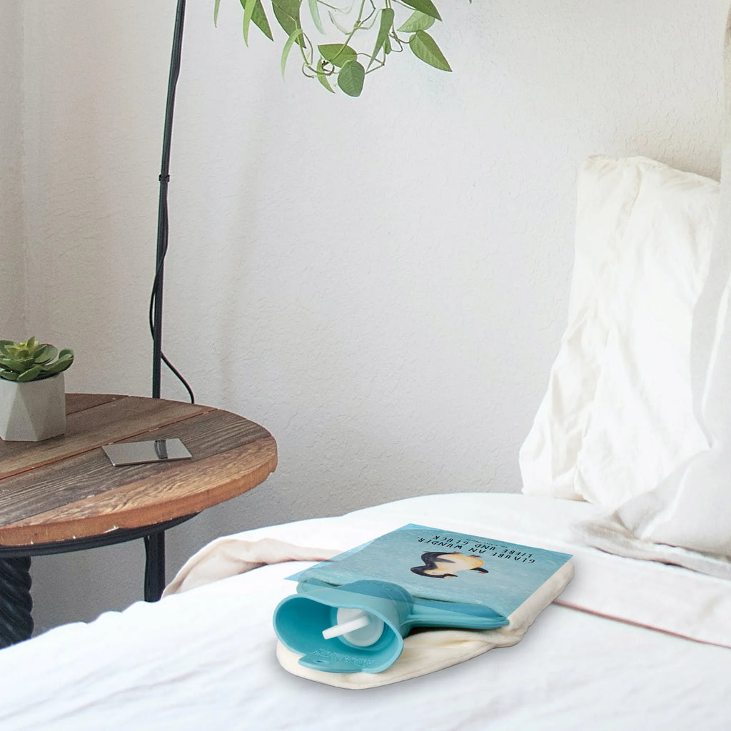 Wärmflasche Pinguin Marienkäfer Bettflasche, Wärmflasche mit Bezug, Wärmflasche, Wärmekissen, Körnerkissen, Kinderwärmflasche, Wärmflaschenbezug, Kleine Wärmflasche, Pinguin, Freude, Wunder, Glück, Marienkäfer, Pinguine, Liebe, Lebensfreude