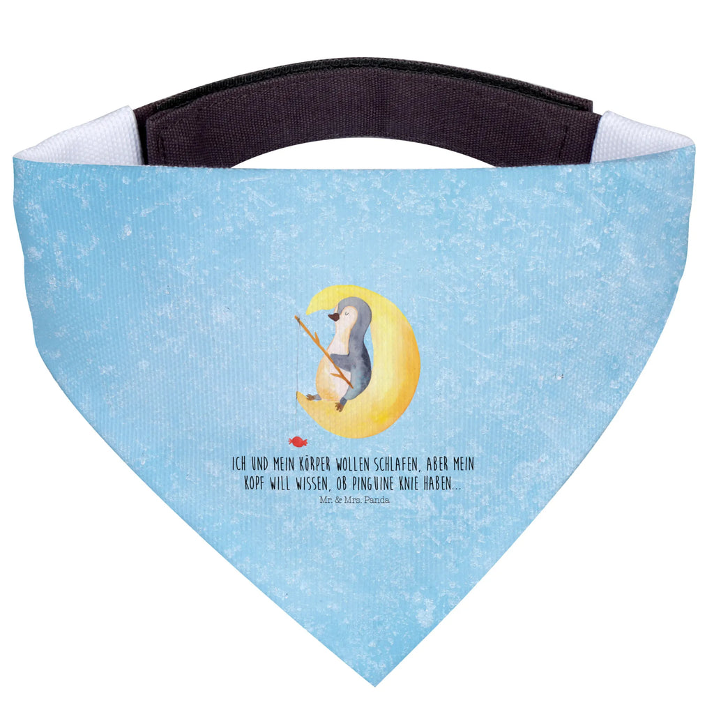 Dog neckerchief Penguin moon Halstuch, Tuch, Hunde, Mittelgroße Hunde, Mittel, Hundehalstuch, Pinguin, Schlafstörungen, Pinguine, Nachtruhe, Gästezimmer, Spruch, Einschlafen, schlafen, Schlafzimmer
