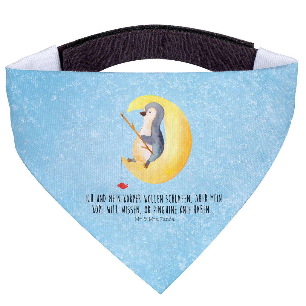 Dog neckerchief Penguin moon Halstuch, Tuch, Hunde, Mittelgroße Hunde, Mittel, Hundehalstuch, Pinguin, Schlafstörungen, Pinguine, Nachtruhe, Gästezimmer, Spruch, Einschlafen, schlafen, Schlafzimmer