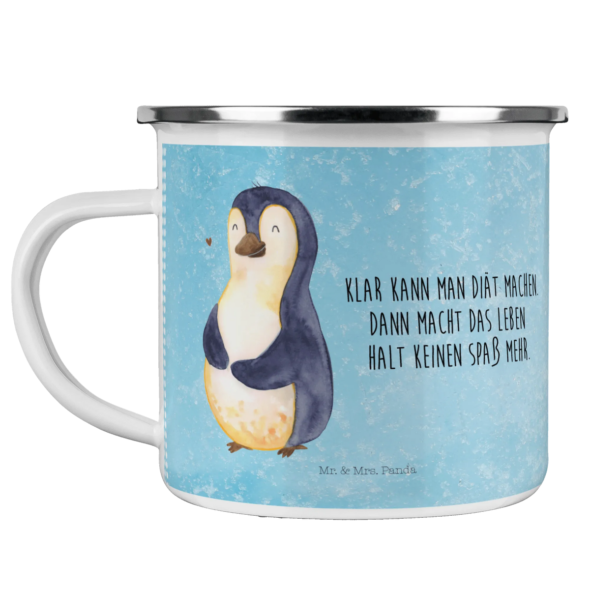 Kempingowy kubek emaliowany Pingwin dieta Campingbecher, Campingtasse, Pott, wanderbecher, wandertasse, becher emaille, Outdoor Becher, reisetasse, Haferl, Emailletasse, Teebecher, Tasse Emaille, Kaffeepott, Motivtasse, Emaille Becher, emaillebecher, Outdoor Tasse, blechbecher, Teetasse, Blechtasse, outdoortasse, Reisebecher, metallbecher, Emaille Tasse, Pinguin, Selbstrespekt, Motivation, Gewicht, Selbstliebe, Abspecken, Diät, Körperliebe, Abnehmen, Pinguine