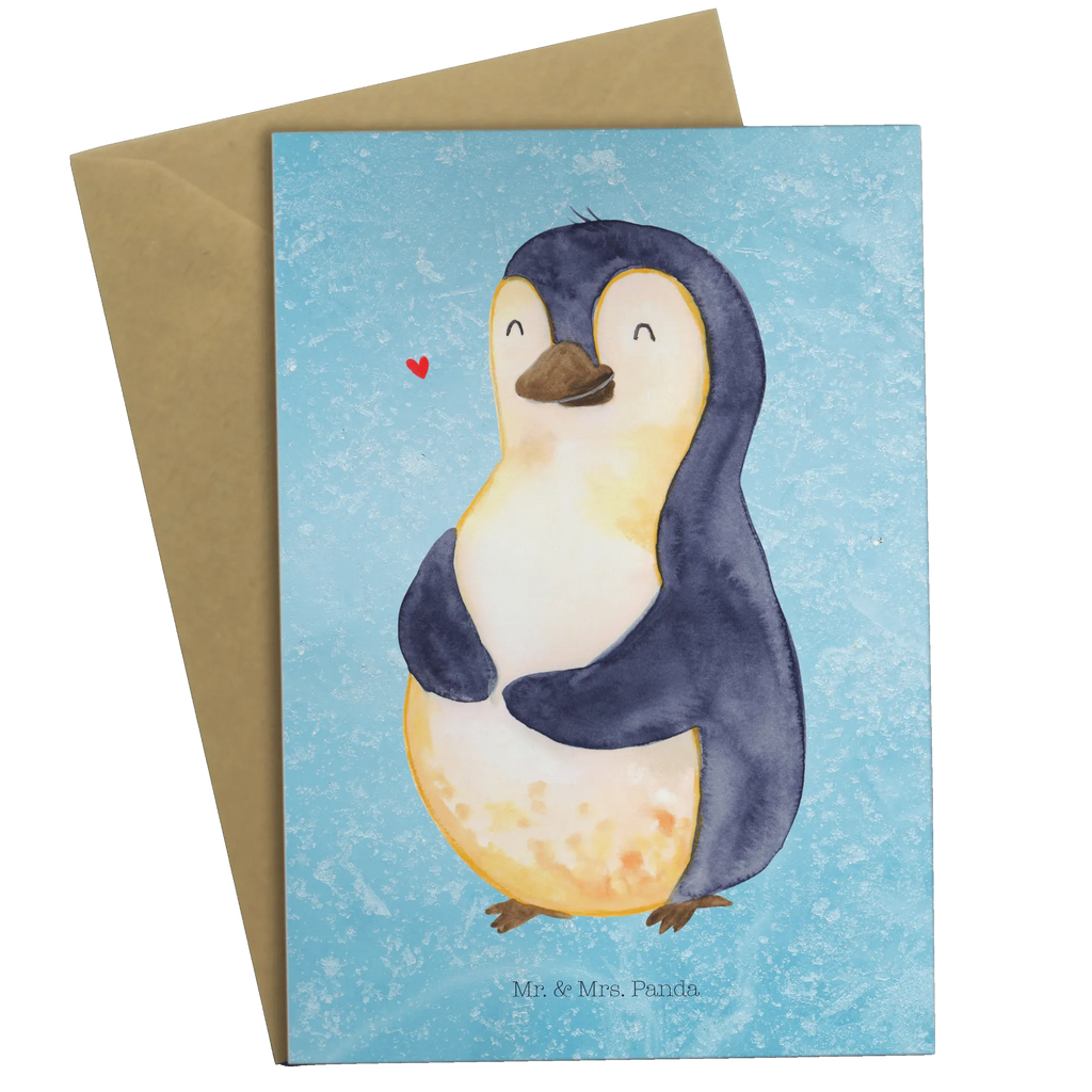 Grußkarte Pinguin Diät Hochzeitskarte, Ansichtskarten, Karte, Grußkarte, Einladungskarte, Glückwunschkarte, Geburtstagskarte, Klappkarte, Pinguin, Pinguine, Abnehmen, Körperliebe, Selbstrespekt, Gewicht, Selbstliebe, Abspecken, Motivation, Diät