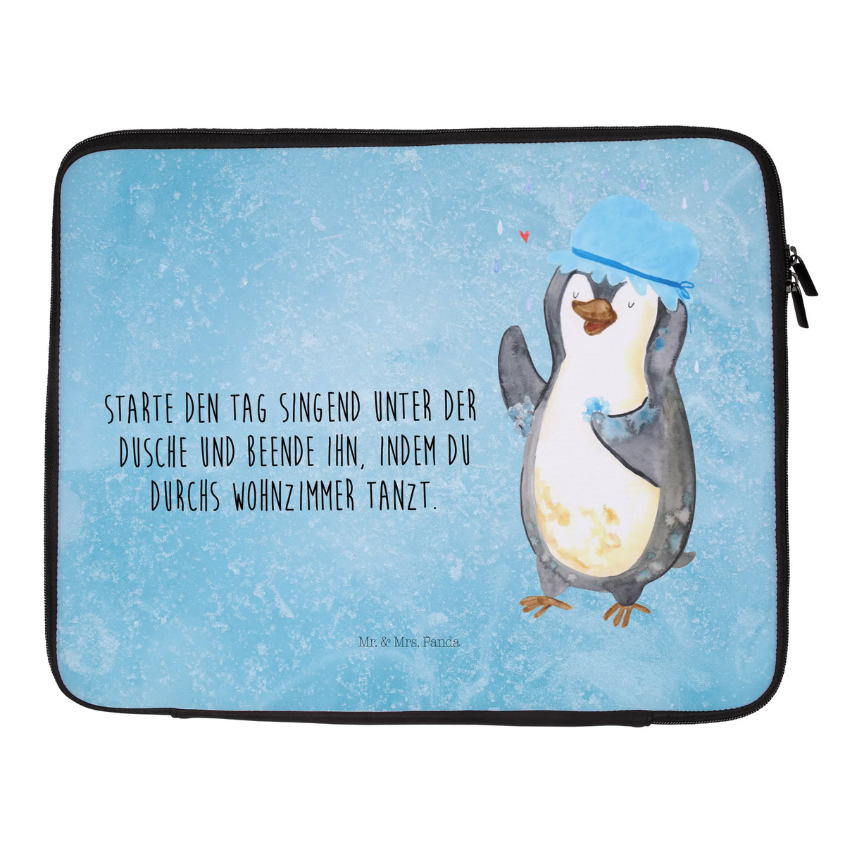 Notebook Tasche Pinguin Duschen