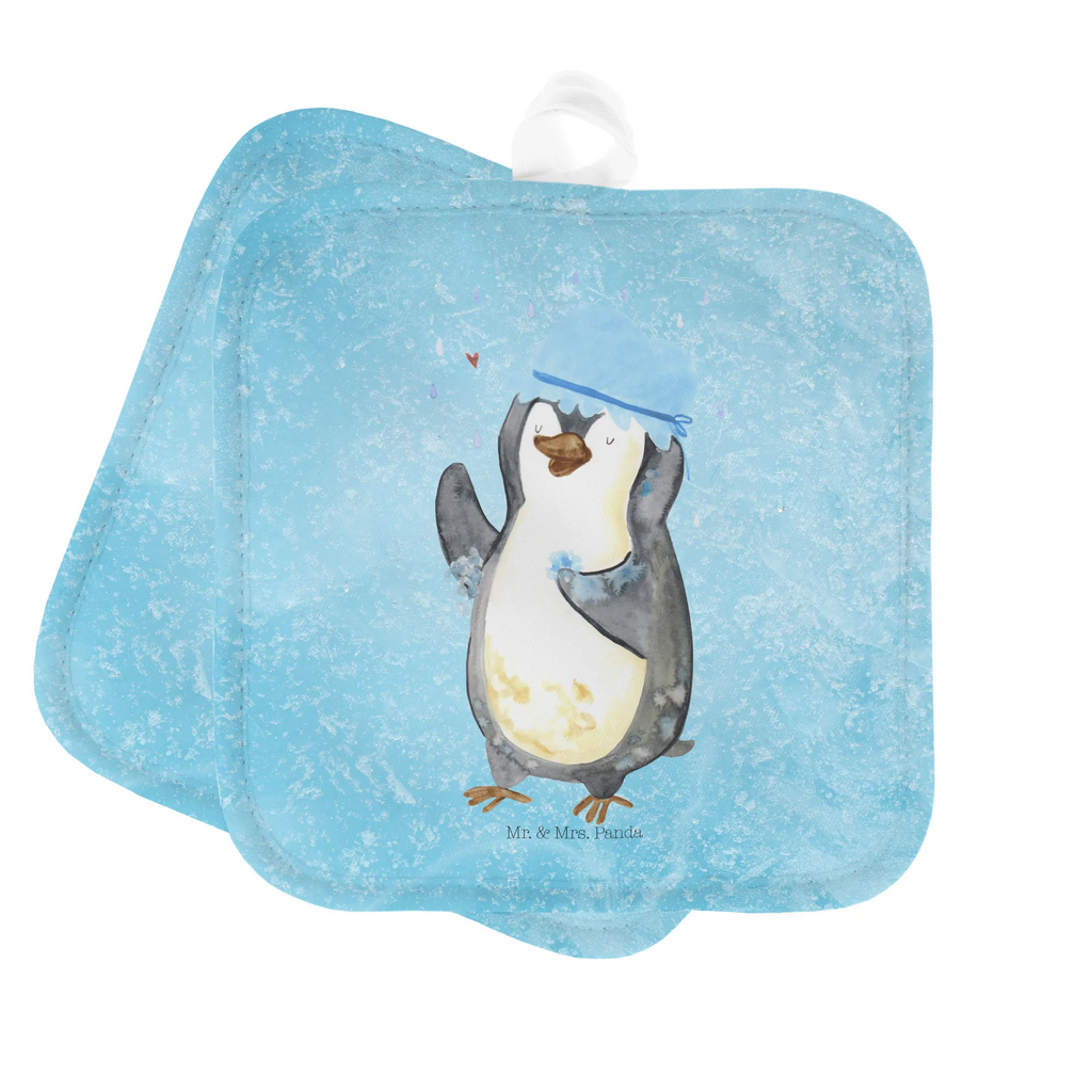 2-elementowy zestaw podkładek pod garnki Pingwin Prysznic Topflappen mit Spruch, Ofenhandschuh, Schöne Topflappen, Topflappen 2er Set, Topflappen Set, Topflappenset, Topfhandschuhe, Topfhandschuh, Topflappen lustig, Topflappen, Topfuntersetzer, Ofenhandschuhe, Pinguin, Motivation, Neustart, Pinguine, Neuanfang, Dusche, duschen, glücklich sein, Lebensmotto