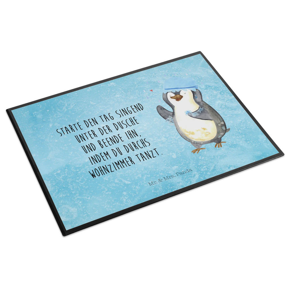 Schreibtischunterlage Pinguin duscht Schreibtisch Unterlagen, Schreibtischunterlage Groß, Schreibwaren, Büroartikel, Bürobedarf, Schreibunterlage, Schreibtischauflage, Pinguin, glücklich sein, Neuanfang, Neustart, Lebensmotto, Motivation, duschen, Pinguine, Dusche