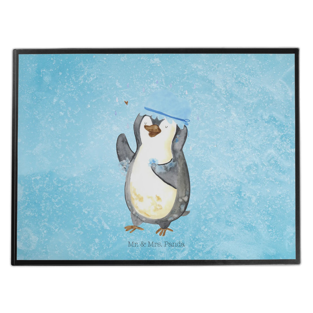Schreibtischunterlage Pinguin duscht Schreibtisch Unterlagen, Schreibtischunterlage Groß, Schreibwaren, Büroartikel, Bürobedarf, Schreibunterlage, Schreibtischauflage, Pinguin, glücklich sein, Neuanfang, Neustart, Lebensmotto, Motivation, duschen, Pinguine, Dusche