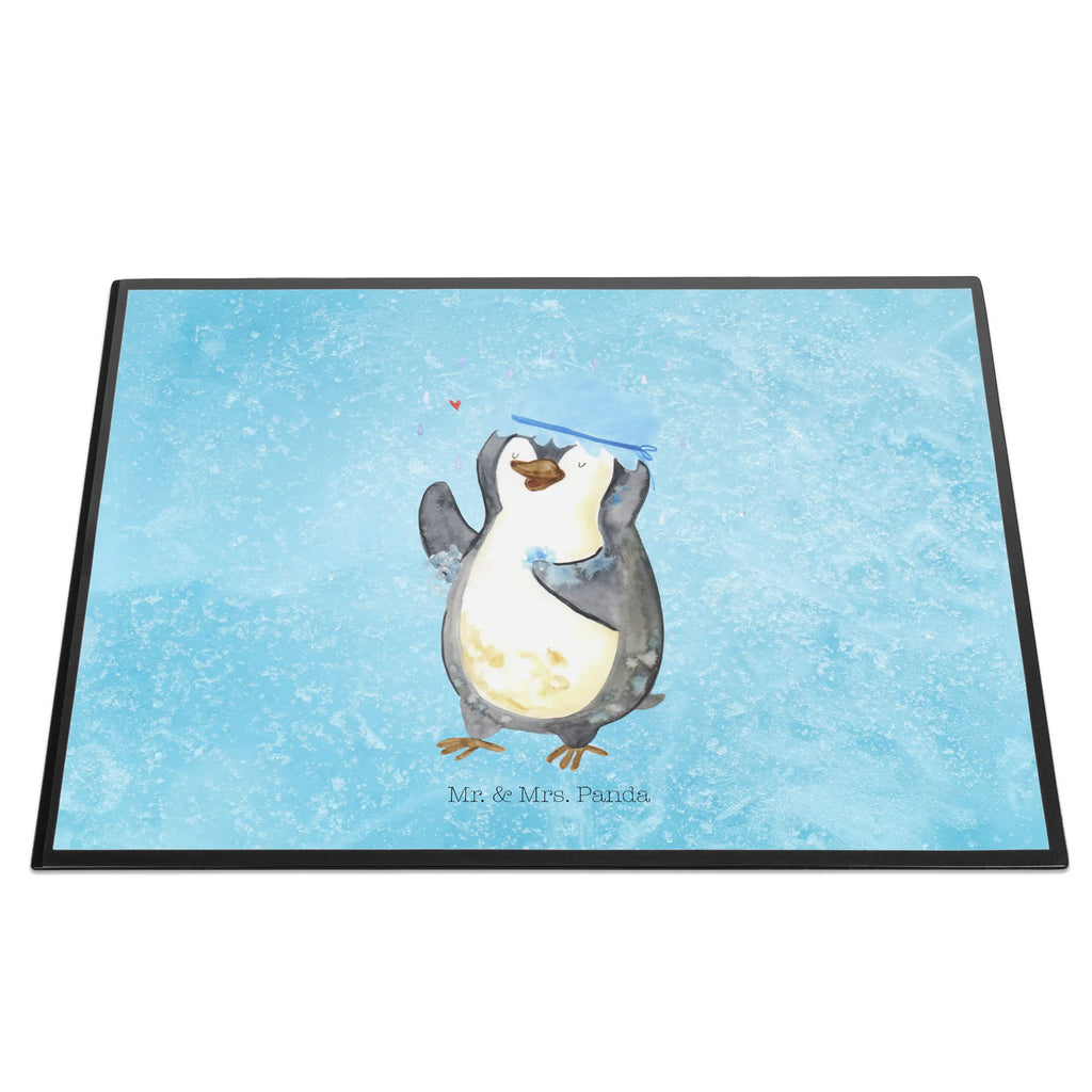 Schreibtischunterlage Pinguin duscht Schreibtisch Unterlagen, Schreibtischunterlage Groß, Schreibwaren, Büroartikel, Bürobedarf, Schreibunterlage, Schreibtischauflage, Pinguin, glücklich sein, Neuanfang, Neustart, Lebensmotto, Motivation, duschen, Pinguine, Dusche