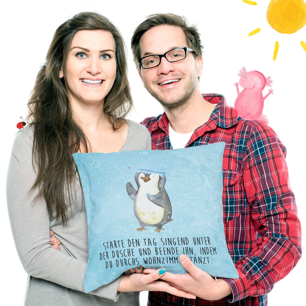 Cushion Penguin have a shower Kissen 40x40, Motivkissen, Kopfkissen 40x40, Zierkissen, Sofakissen, sitzkissen, Kopfkissen, Kissenhülle 40x40, sofakissen, Dekokissen Sofa, Kissen 40x40 Waschbar, Kissenbezüge, Couchkissen, Kissen, Sofakissen 40x40, Dekokissen 40x40, Kissenhülle, Dekokissen, Kissenbezug 40x40, Pinguin, Lebensmotto, glücklich sein, Dusche, Pinguine, Motivation, Neustart, Neuanfang, duschen