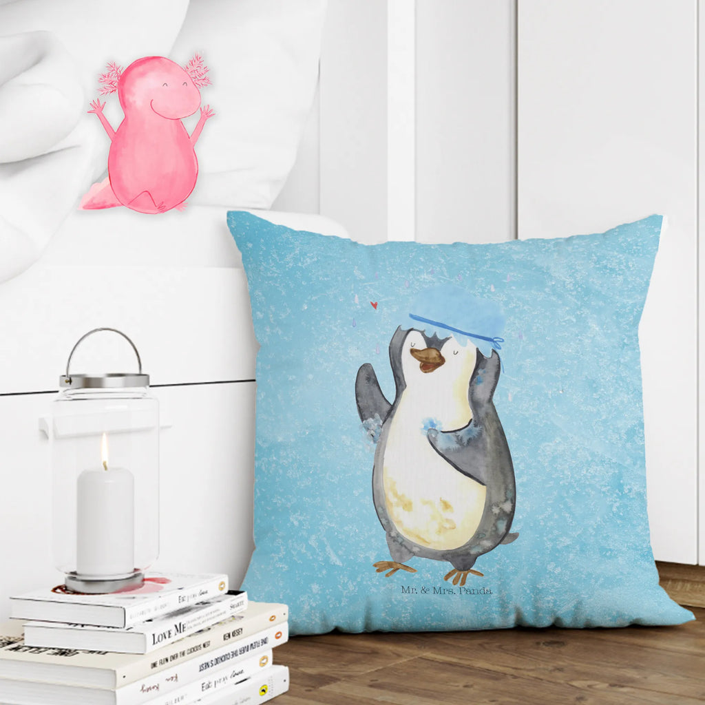 Cushion Penguin have a shower Kissen 40x40, Motivkissen, Kopfkissen 40x40, Zierkissen, Sofakissen, sitzkissen, Kopfkissen, Kissenhülle 40x40, sofakissen, Dekokissen Sofa, Kissen 40x40 Waschbar, Kissenbezüge, Couchkissen, Kissen, Sofakissen 40x40, Dekokissen 40x40, Kissenhülle, Dekokissen, Kissenbezug 40x40, Pinguin, Lebensmotto, glücklich sein, Dusche, Pinguine, Motivation, Neustart, Neuanfang, duschen