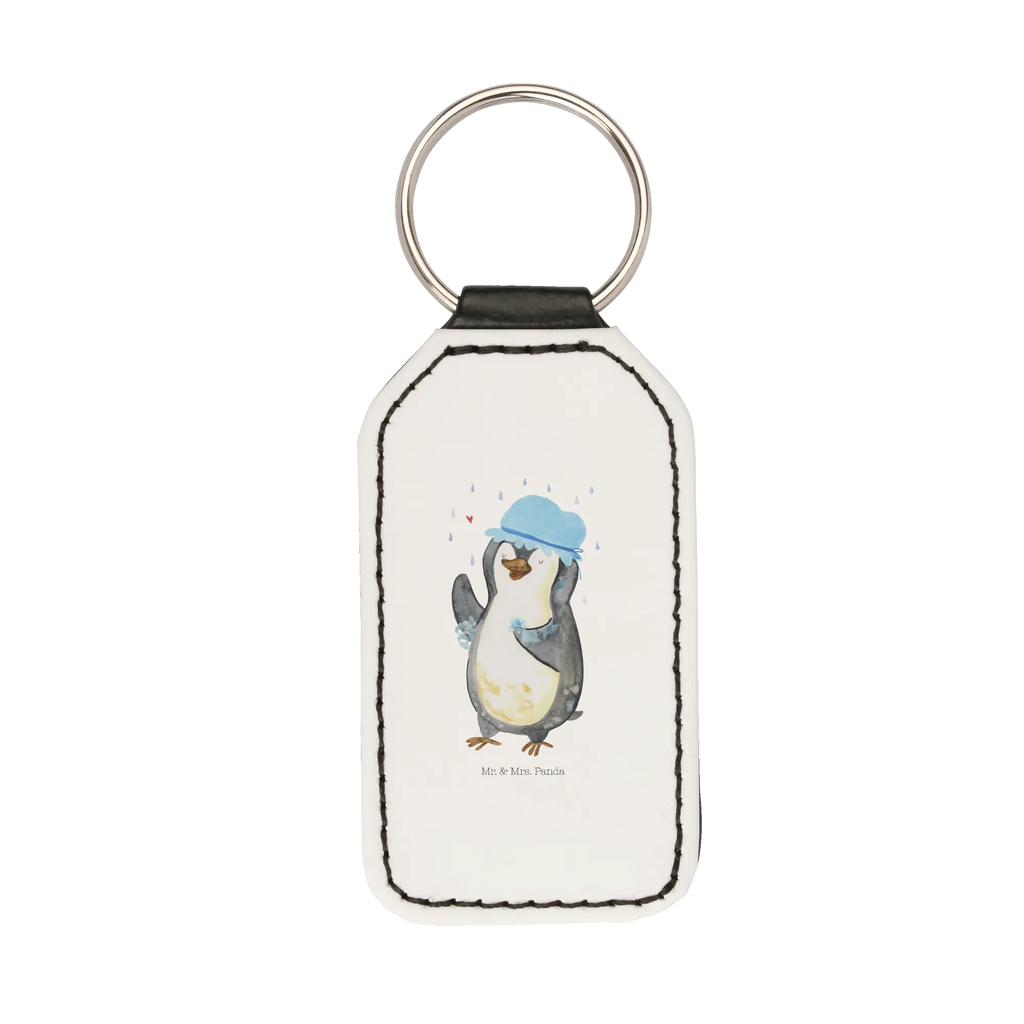 Rectangular key ring Penguin have a shower key ring, bag pendant, keychain, lucky charm, pendant, Penguin, North Pole, Winter, Penguins, new beginning, motivation, penguins, new start, life motto, shower, being happy