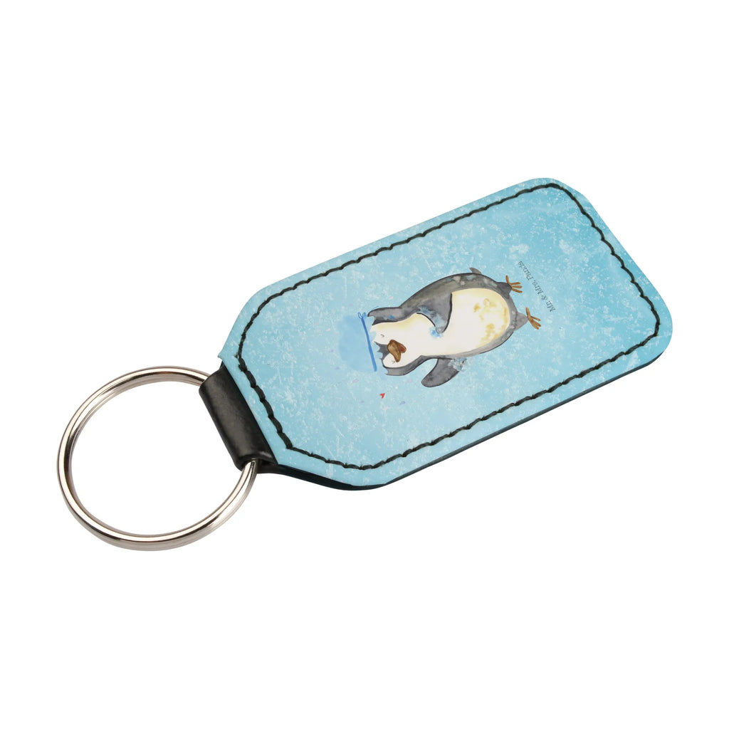 Rectangular key ring Penguin have a shower key ring, bag pendant, keychain, lucky charm, pendant, Penguin, North Pole, Winter, Penguins, new beginning, motivation, penguins, new start, life motto, shower, being happy