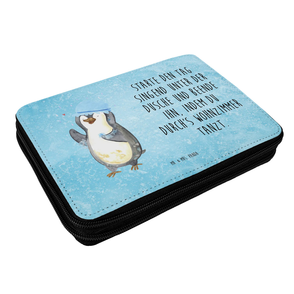 Leather folder Penguin have a shower Stiftetasche, Motiv, Federmappe Einschulung, Stifte Etui, Federmäppchen, Kind, Büro Stifte Etui, Geschenk, Einschulung, Schule, Federmappe, Schülerin, Federmäppchen bedruckt, Kinder Federmappe, Schüler, Grundschule, Bestückte Federmappe, Stifterolle, Pinguin, Pinguine, Neuanfang, Dusche, Lebensmotto, duschen, Neustart, glücklich sein, Motivation