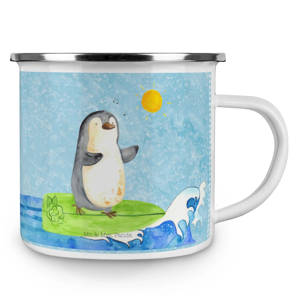 Kempingowy kubek emaliowany Pingwin surfista Pott, Becher, Teetasse, blechbecher, Emaille Becher, Kaffeebecher, Blechtasse, wandertasse, Tasse, emaillebecher, becher emaille, Reisebecher, Metalltasse, Emaille Tasse, reisetasse, Campingtasse, Trinkbecher, wanderbecher, Campingbecher, Teebecher, Emailletasse, metallbecher, Tasse Emaille, Kaffeetasse, Pinguin, Portugal, Wellen Reiten, Surfer, Wellen, Hawaii, Pinguine, Urlaub, Surfen
