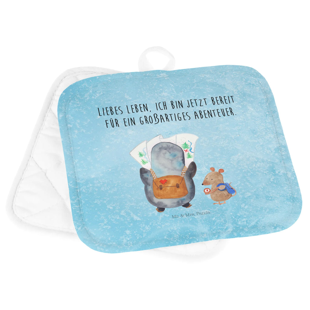 2-elementowy zestaw podkładek pod garnki Pingwin i Mysz Wędrowcy Topflappen Set, Ofenhandschuh, Topfuntersetzer, Topflappen 2er Set, Topflappen lustig, Ofenhandschuhe, Topflappen, Schöne Topflappen, Topflappenset, Topflappen mit Spruch, Topfhandschuh, Topfhandschuhe, Pinguin, Pinguine, Abenteuer, wandern, Abenteurer, Wanderlust, Ausflug, Roadtrip