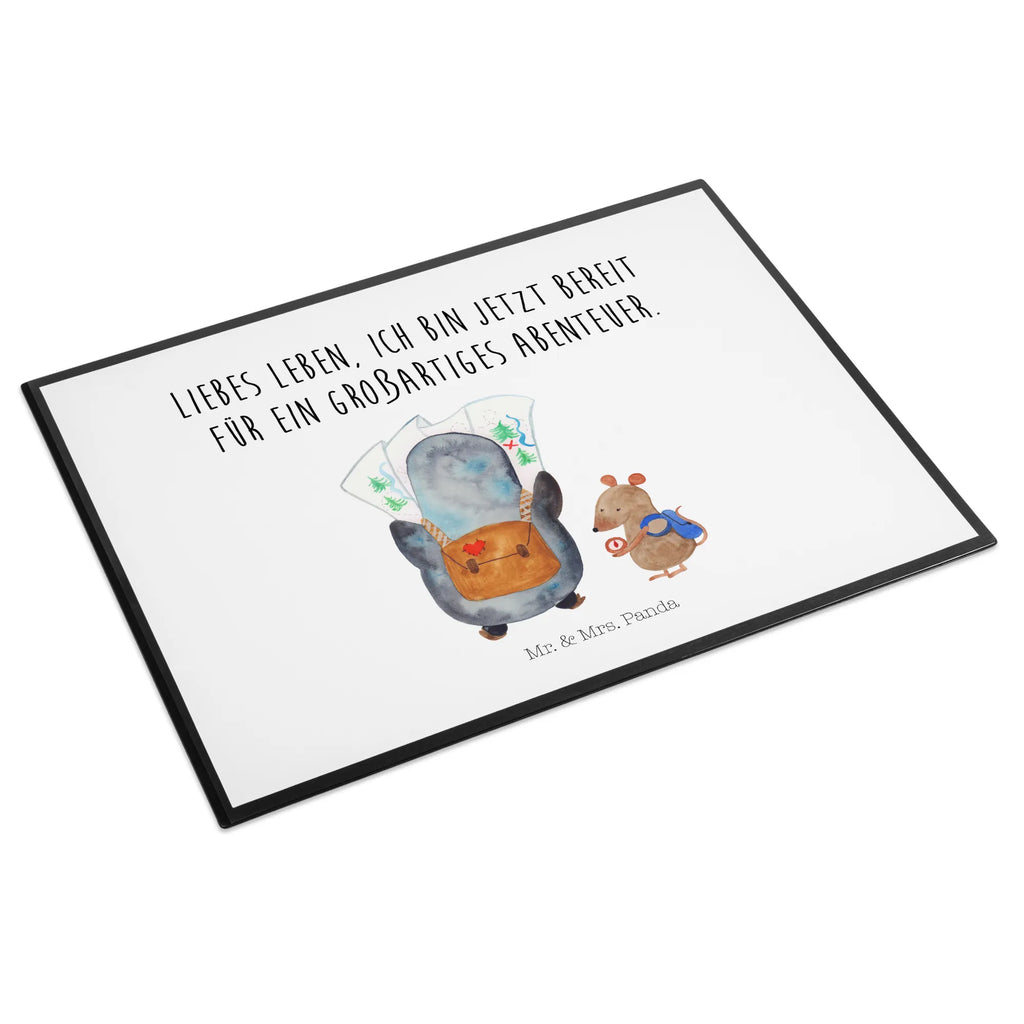 Schreibtischunterlage Pinguin & Maus Wanderer Schreibtischunterlage Groß, Schreibunterlage, Schreibtisch Unterlagen, Schreibtischauflage, Schreibwaren, Büroartikel, Bürobedarf, Pinguin, Abenteurer, Wanderlust, Roadtrip, Pinguine, Ausflug, wandern, Abenteuer