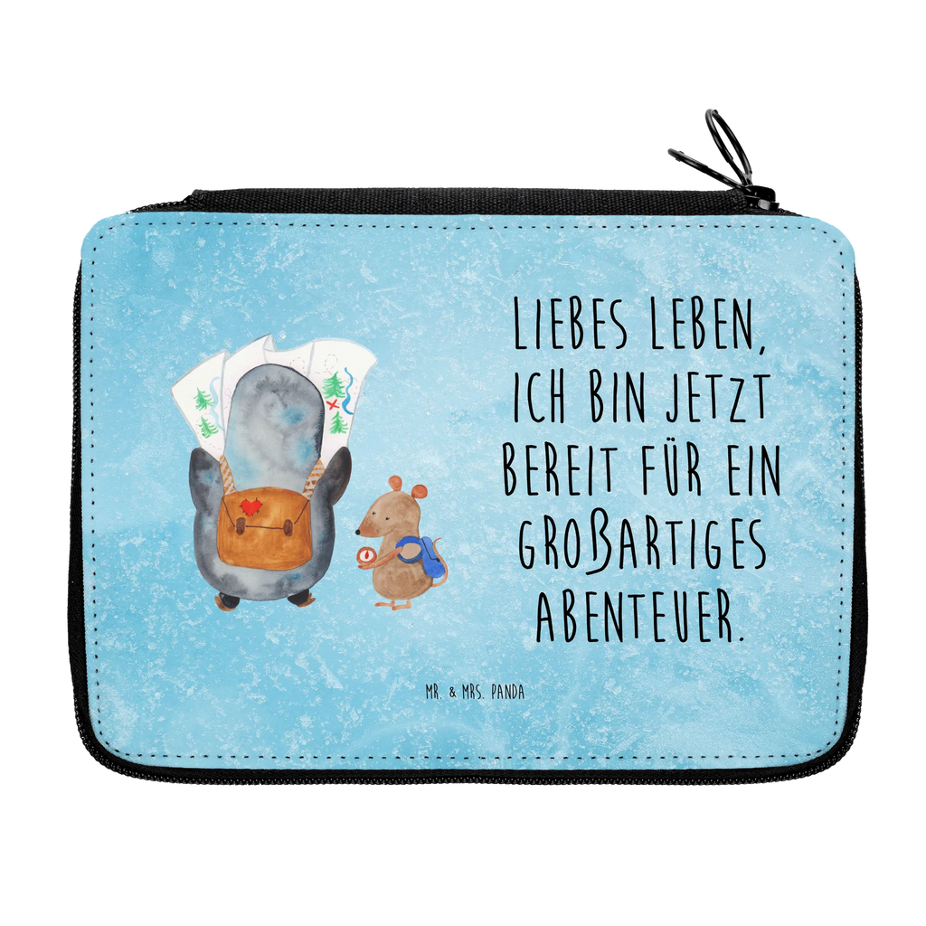 Leather folder Penguin & Mouse Hiker Büro Stifte Etui, Federmappe Einschulung, Stiftetasche, Federmäppchen bedruckt, Geschenk, Schüler, Schule, Stifterolle, Kind, Federmäppchen, Federmappe, Einschulung, Stifte Etui, Schülerin, Kinder Federmappe, Bestückte Federmappe, Motiv, Grundschule, Pinguin, Pinguine, Wanderlust, Abenteurer, Abenteuer, wandern, Roadtrip, Ausflug