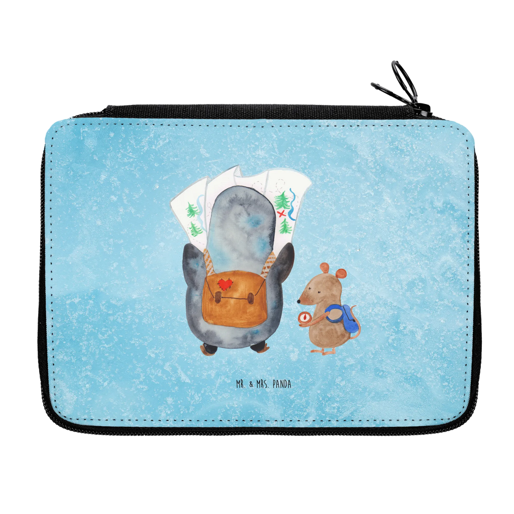 Leather folder Penguin & Mouse Hiker Büro Stifte Etui, Federmappe Einschulung, Stiftetasche, Federmäppchen bedruckt, Geschenk, Schüler, Schule, Stifterolle, Kind, Federmäppchen, Federmappe, Einschulung, Stifte Etui, Schülerin, Kinder Federmappe, Bestückte Federmappe, Motiv, Grundschule, Pinguin, Pinguine, Wanderlust, Abenteurer, Abenteuer, wandern, Roadtrip, Ausflug