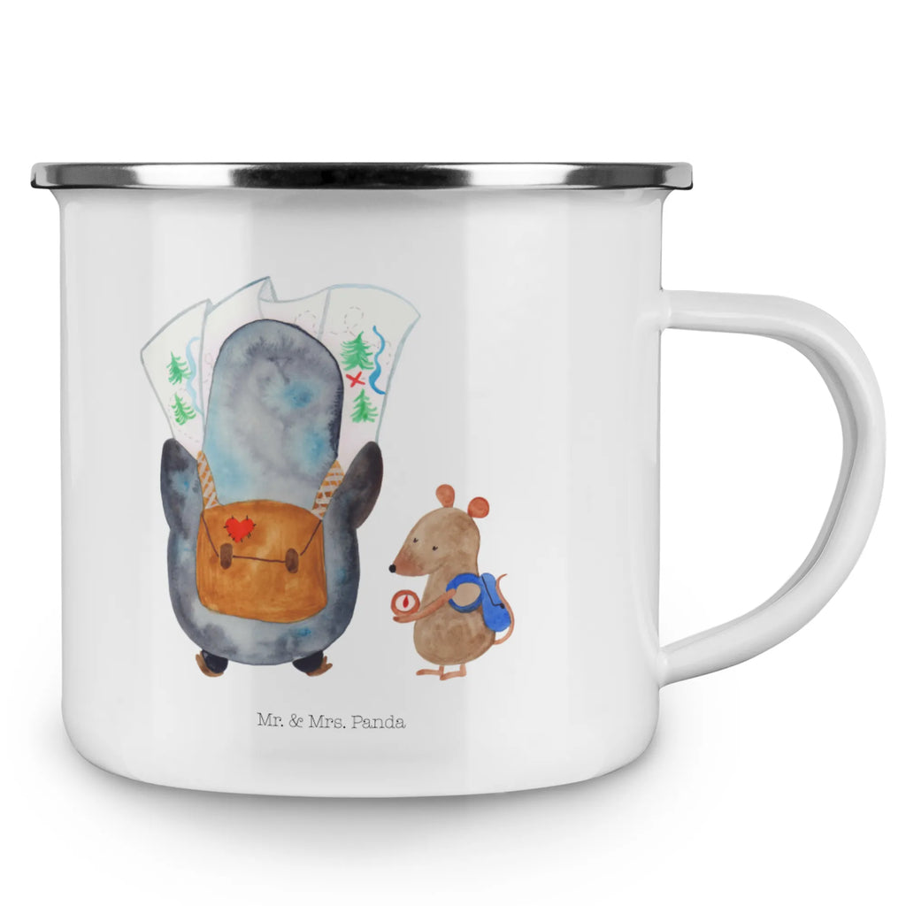 Kempingowy kubek emaliowany Pingwin i Mysz Wędrowcy Tasse Emaille, wanderbecher, Teetasse, Pott, Tasse, Teebecher, Emailletasse, reisetasse, becher emaille, Emaille Tasse, Campingtasse, emaillebecher, Becher, Blechtasse, wandertasse, Metalltasse, metallbecher, Campingbecher, Kaffeebecher, Kaffeetasse, Trinkbecher, Emaille Becher, Reisebecher, blechbecher, Pinguin, Roadtrip, Ausflug, Abenteurer, Pinguine, Wanderlust, Abenteuer, Wandern