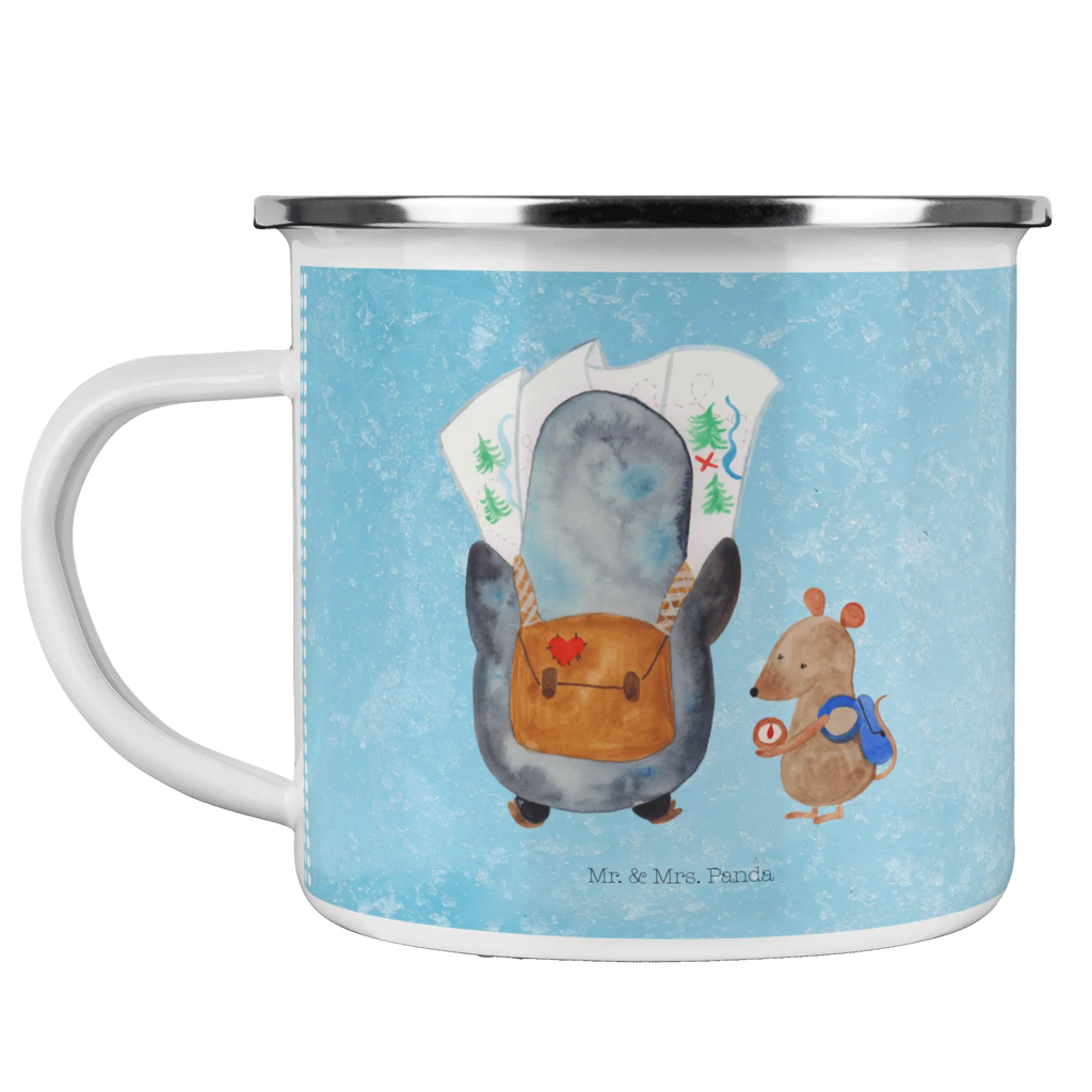 Kempingowy kubek emaliowany Pingwin i Mysz Wędrowcy Tasse Emaille, wanderbecher, Teetasse, Pott, Tasse, Teebecher, Emailletasse, reisetasse, becher emaille, Emaille Tasse, Campingtasse, emaillebecher, Becher, Blechtasse, wandertasse, Metalltasse, metallbecher, Campingbecher, Kaffeebecher, Kaffeetasse, Trinkbecher, Emaille Becher, Reisebecher, blechbecher, Pinguin, Roadtrip, Ausflug, Abenteurer, Pinguine, Wanderlust, Abenteuer, Wandern