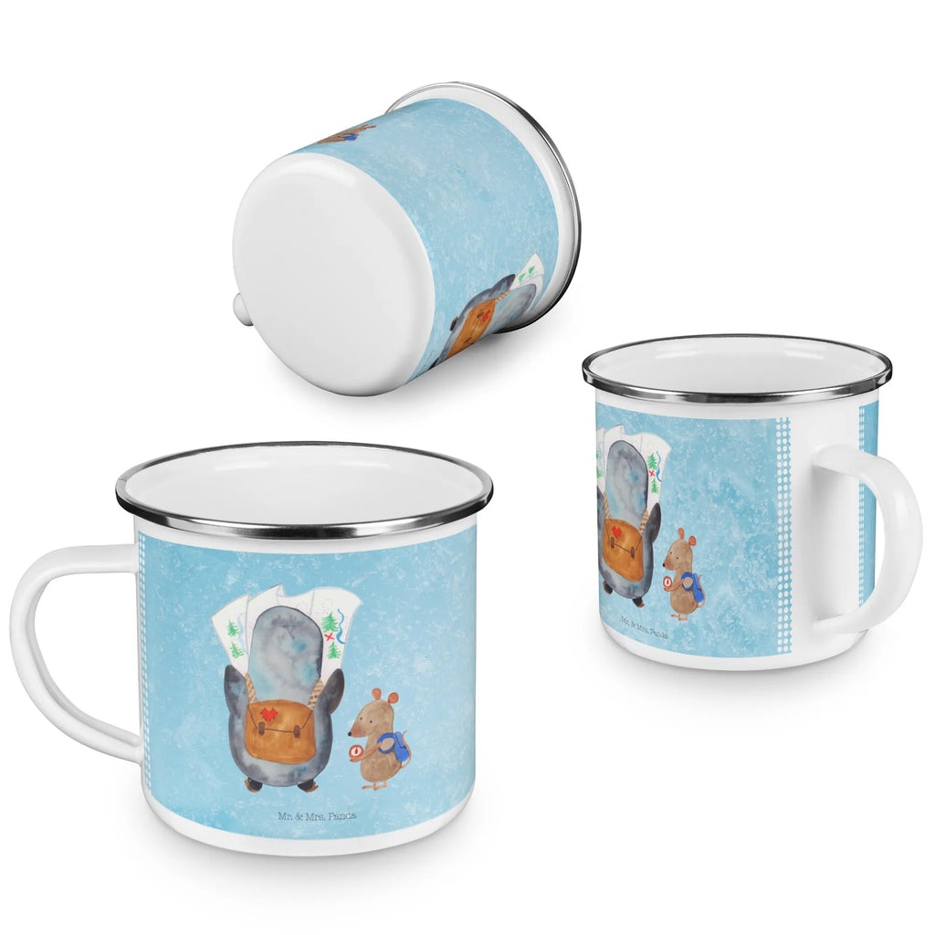 Kempingowy kubek emaliowany Pingwin i Mysz Wędrowcy Tasse Emaille, wanderbecher, Teetasse, Pott, Tasse, Teebecher, Emailletasse, reisetasse, becher emaille, Emaille Tasse, Campingtasse, emaillebecher, Becher, Blechtasse, wandertasse, Metalltasse, metallbecher, Campingbecher, Kaffeebecher, Kaffeetasse, Trinkbecher, Emaille Becher, Reisebecher, blechbecher, Pinguin, Roadtrip, Ausflug, Abenteurer, Pinguine, Wanderlust, Abenteuer, Wandern