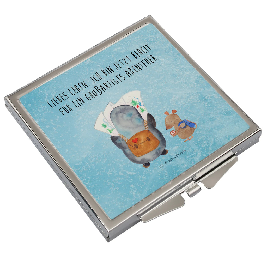 Handtaschenspiegel quadratisch Pinguin & Maus Wanderer Taschenspiegel, Handspiegel Zum Mitnehmen, Kompaktspiegel, Vintage Kompaktspiegel, Handspiegel Für Damen, Runder Taschenspiegel, Handspiegel Geschenkidee, Handspiegel Mit Hülle, Spiegel Für Make-Up Tasche, Spiegel Für Schminktasche, Mini Spiegel, Schminkspiegel To Go, Spiegel Für Unterwegs, Handtaschenspiegel, Deko Handspiegel, Reise Spiegel, Spiegel Für Handtasche, Schminkspiegel Kompakt, Klappspiegel, Tragbarer Spiegel, Design Taschenspiegel, Klappbarer Handspiegel, Klappbarer Taschenspiegel, Kosmetikspiegel Klein, Taschen-Kosmetikspiegel, Quadratischer Handspiegel, Pinguin, Wanderlust, Ausflug, wandern, Pinguine, Abenteurer, Abenteuer, Roadtrip