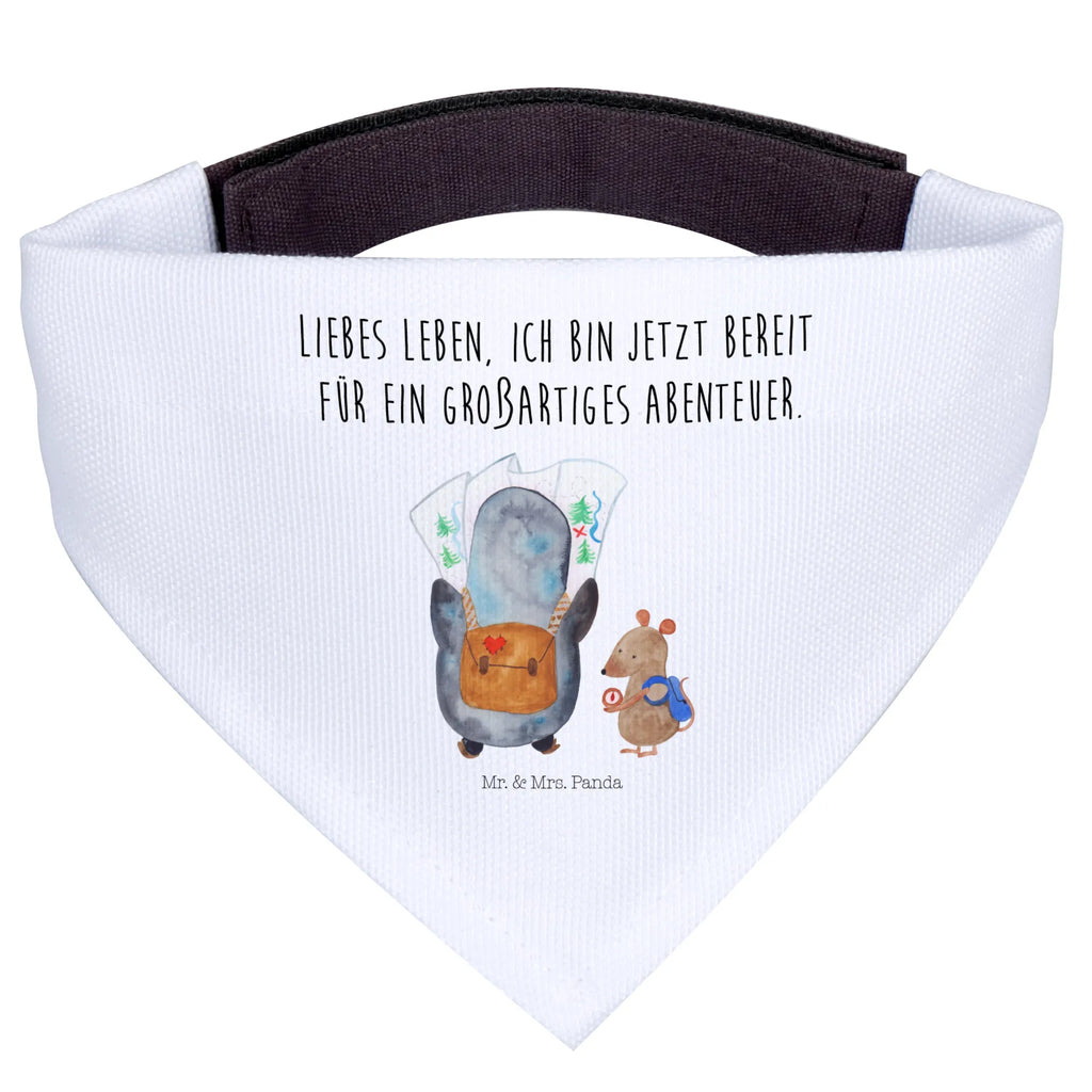 Chusta na szyję dla psa L Pingwin i Mysz Wędrowcy Halstuch, Hundehalstuch, Mittelgroße Hunde, Mittel, Hunde, Tuch, Pinguin, Wanderlust, Abenteurer, Wandern, Ausflug, Abenteuer, Pinguine, Roadtrip