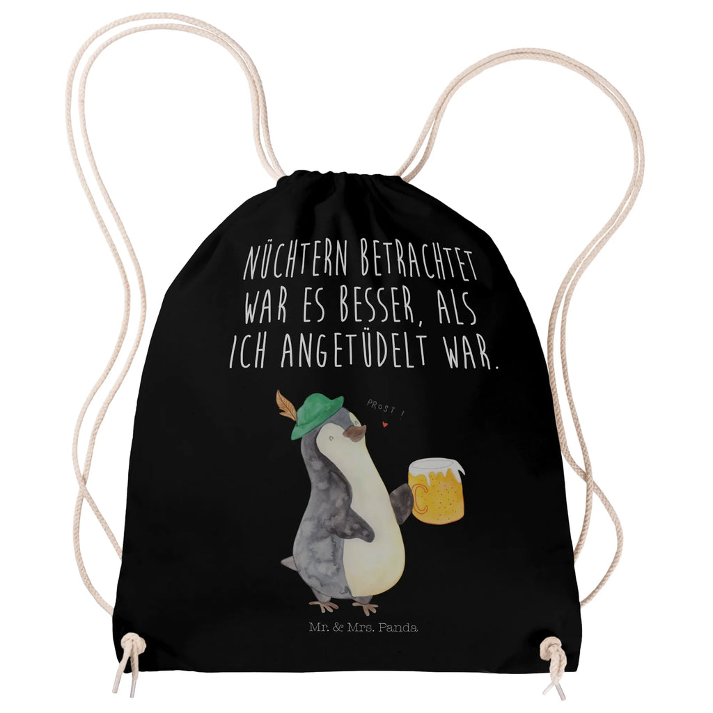 Drawstring bag Penguin Beer carrier bag, bag, sports bag, hipster, gym bag, jute bag, Penguin, North Pole, Winter, Penguins, Oktoberfest, penguins, beer
