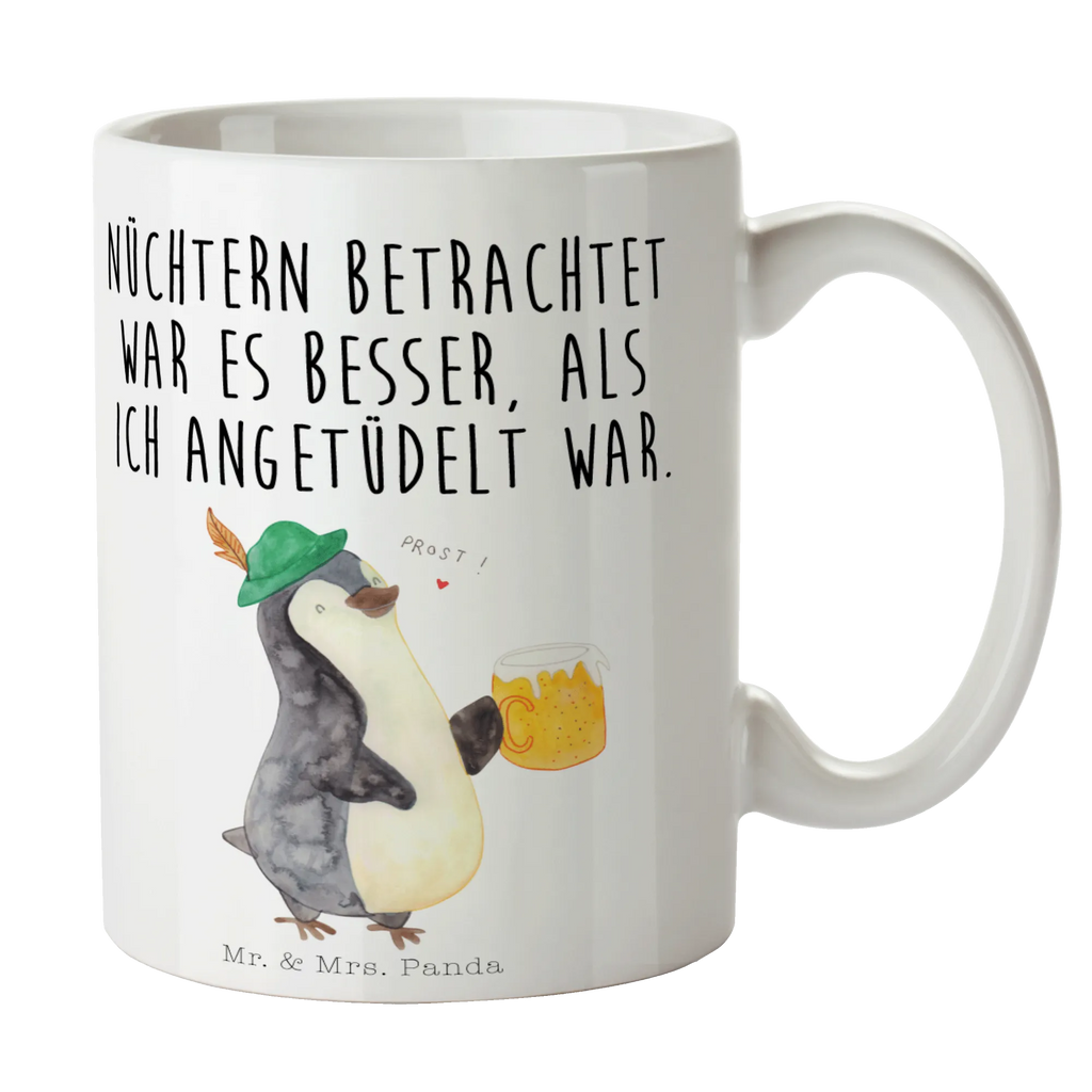 Tasse Pinguin Bier Geschenktasse, Tasse, Kaffeetasse, Keramiktasse, Bürotasse, Tasse mit Zitaten, Tasse mit Motiven, Porzellantasse, Teetasse, Pinguin, Oktoberfest, Bier, Pinguine