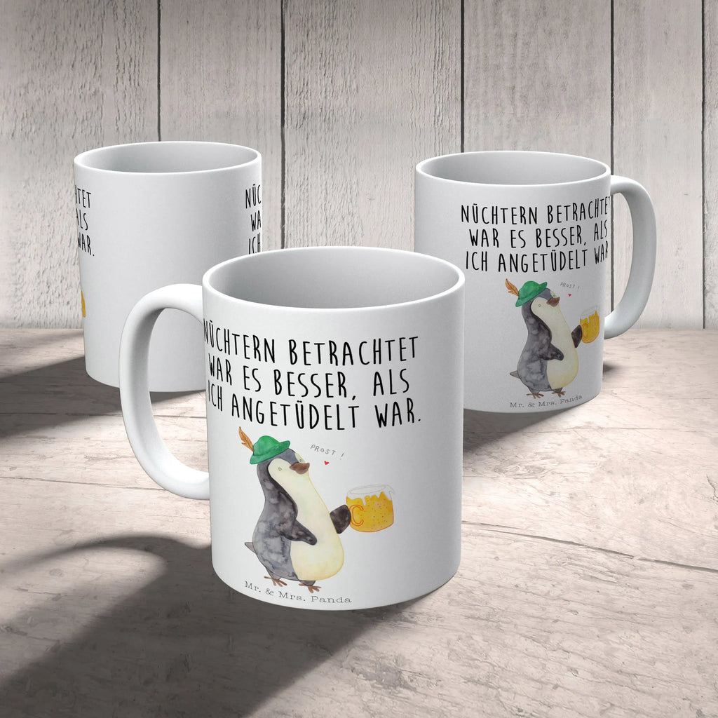 Tasse Pinguin Bier Geschenktasse, Tasse, Kaffeetasse, Keramiktasse, Bürotasse, Tasse mit Zitaten, Tasse mit Motiven, Porzellantasse, Teetasse, Pinguin, Oktoberfest, Bier, Pinguine