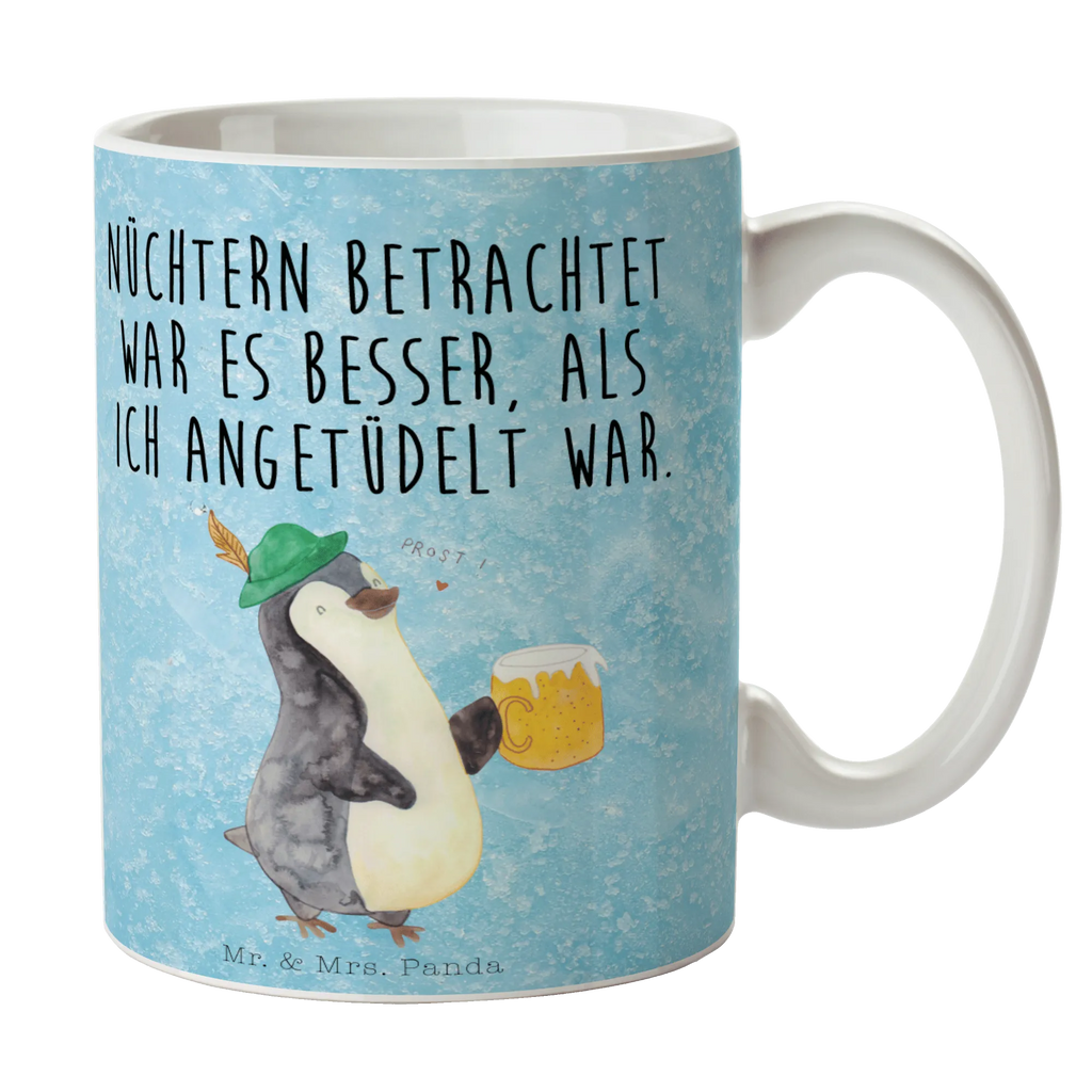 Tasse Pinguin Bier Geschenktasse, Tasse, Kaffeetasse, Keramiktasse, Bürotasse, Tasse mit Zitaten, Tasse mit Motiven, Porzellantasse, Teetasse, Pinguin, Oktoberfest, Bier, Pinguine