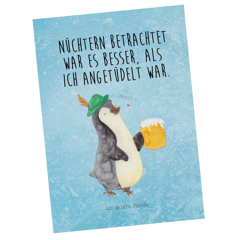Postkarte Pinguin Bier einzelkarte, Postkarten, Postkarte, bildkarte, Designkarte, spruchkarte, Fotokarte, Kunstkarten, Ansichtskarte, kunstkarte, Motivkarte, Ansichtskarten, Grußkarte, Pinguin, Pinguine, Oktoberfest, Bier