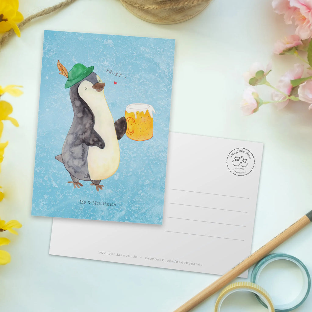 Postkarte Pinguin Bier einzelkarte, Postkarten, Postkarte, bildkarte, Designkarte, spruchkarte, Fotokarte, Kunstkarten, Ansichtskarte, kunstkarte, Motivkarte, Ansichtskarten, Grußkarte, Pinguin, Pinguine, Oktoberfest, Bier