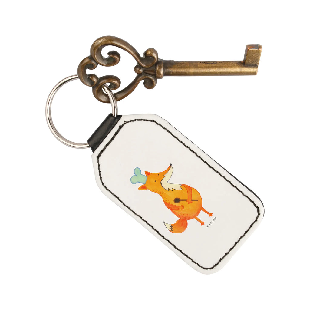 Rectangular key ring Fox A cook lucky charm, keychain, pendant, key ring, bag pendant, fox, foxes, forest wildlife, clever as a fox, animal lover, Cook gift, Slogan funny, funny, Fox, Party slogan, Baker, Kitchen decoration, Kitchen slogan, Chefs