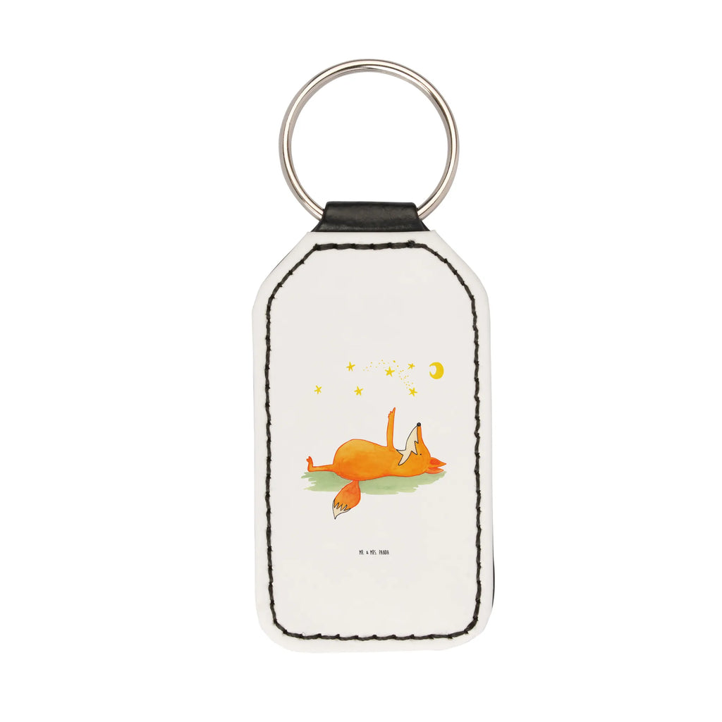 Rectangular key ring Fox Stars bag pendant, pendant, key ring, lucky charm, keychain, fox, foxes, forest wildlife, clever as a fox, animal lover, Fox, words of consolation, Saying beautiful, Saying positive, Always Look on the Bright Side of Life, Romance