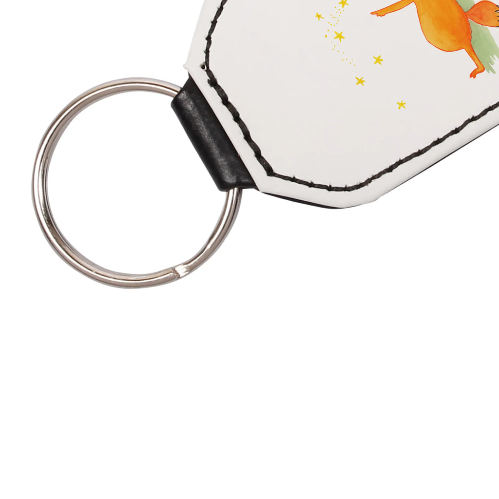 Rectangular key ring Fox Stars bag pendant, pendant, key ring, lucky charm, keychain, fox, foxes, forest wildlife, clever as a fox, animal lover, Fox, words of consolation, Saying beautiful, Saying positive, Always Look on the Bright Side of Life, Romance