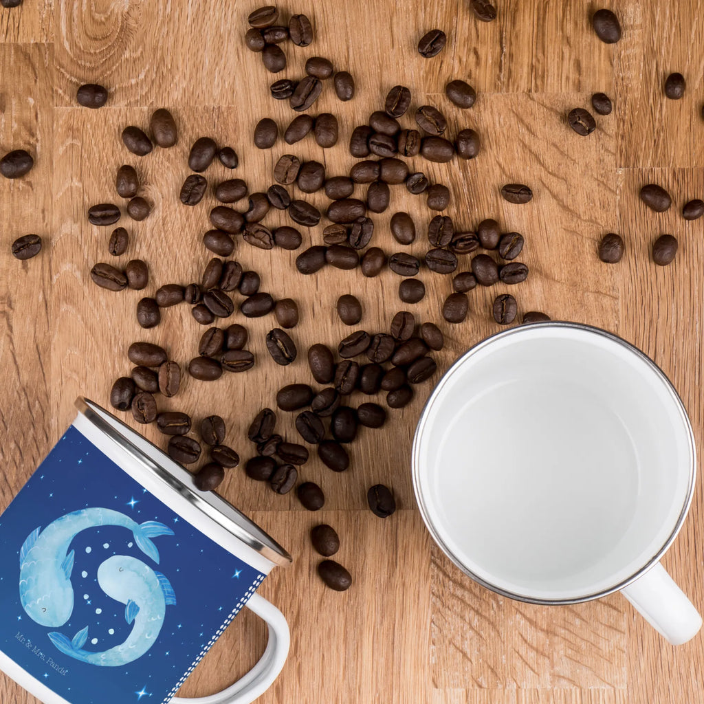 Kempingowy kubek emaliowany znak zodiaku Ryby Kaffeetasse, Blechtasse, Tasse, Reisebecher, wandertasse, Teetasse, Becher, Emailletasse, Teebecher, metallbecher, emaillebecher, blechbecher, reisetasse, Tasse Emaille, Kaffeebecher, Emaille Tasse, Emaille Becher, Campingbecher, Campingtasse, Trinkbecher, Pott, becher emaille, Metalltasse, wanderbecher, Horoskop, Astrologie, Aszendent, Sternzeichen, Tierkreiszeichen, Fische Sternzeichen, Geschenk Februar, Fische Sternbild, Geschenk März, Fische Geschenk, Geburtstag Februar, Geburtstag März, Fisch