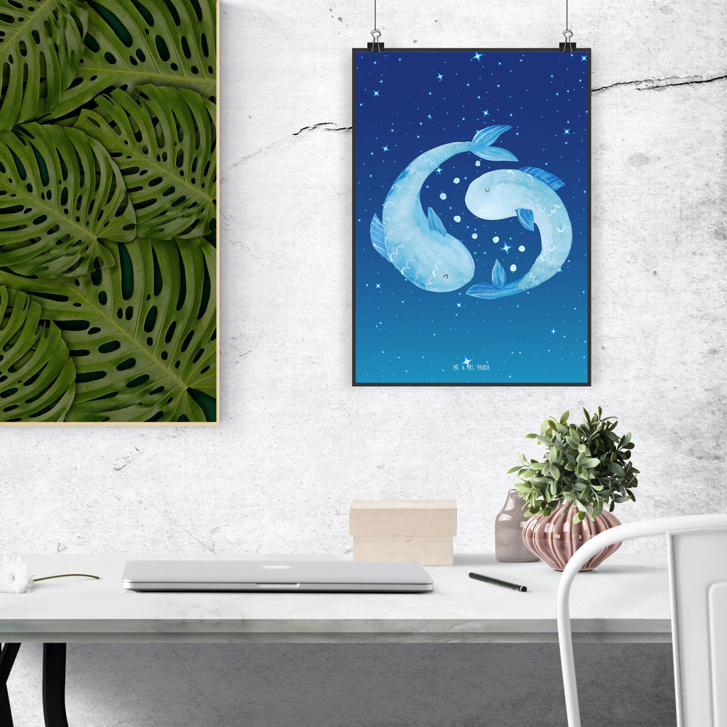 Poster Star sign fish Wanddeko Bild, Designposter, grafikposter, Wandbild, kunst für die wand, wanddruck, Deko Bild, Mr. & Mrs. Panda Poster, Posterdruck, Bild, wanddeko, Kunstdruck, kunstdruck poster, Wanddekoration, wandkunst, drucke, Poster, Wandposter, Plakat, Wandschmuck, Bild für Wand, kunstposter, Aszendent, Astrologie, Horoskop, Tierkreiszeichen, Sternzeichen, Geschenk März, Geburtstag März, Geschenk Februar, Fisch, Fische Geschenk, Geburtstag Februar, Fische Sternbild, Fische Sternzeichen