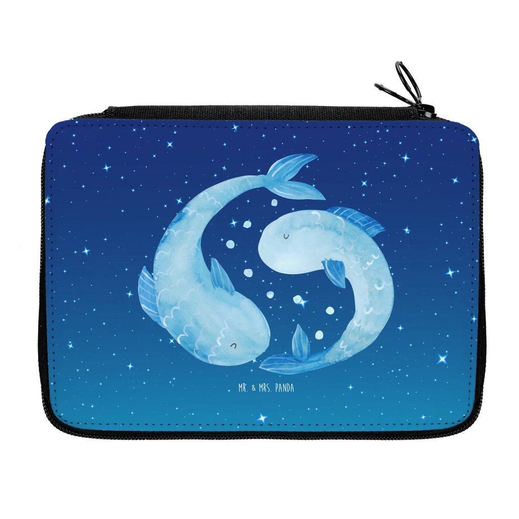 Leather folder Star sign fish pencil bag, pencil case, gift, motif, school, pupil, primary school, pen roll, child, enrolment, constellations, birthdays, astrology, zodiac, date of birth, month of birth, fish sign, fish gift, fish, birthday february, birthday march, gift february, fish constellation, gift march