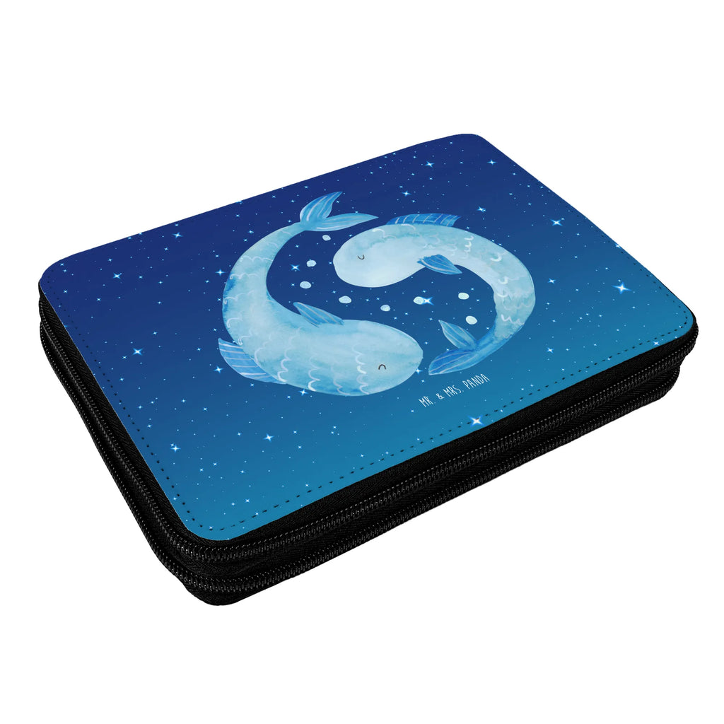 Leather folder Star sign fish pencil bag, pencil case, gift, motif, school, pupil, primary school, pen roll, child, enrolment, constellations, birthdays, astrology, zodiac, date of birth, month of birth, fish sign, fish gift, fish, birthday february, birthday march, gift february, fish constellation, gift march