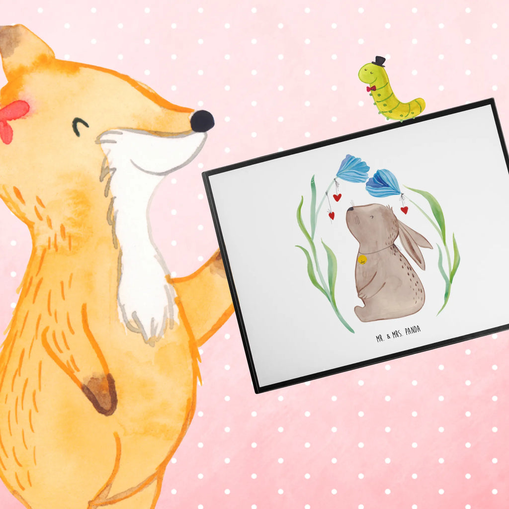 Desk pad Hare flower children, Desk pad, girl, office, underlay, desk, Easter, Easter bunny, Bunny, hope, birthday, child's birthday, birth, pregnancy, rabbit, dreams, first child, baptism, christening gift, child