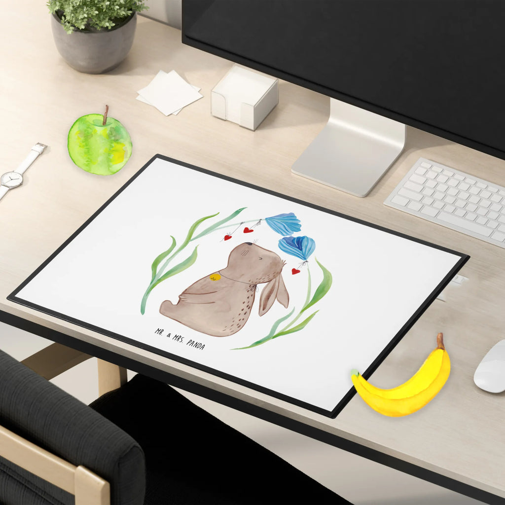 Desk pad Hare flower children, Desk pad, girl, office, underlay, desk, Easter, Easter bunny, Bunny, hope, birthday, child's birthday, birth, pregnancy, rabbit, dreams, first child, baptism, christening gift, child