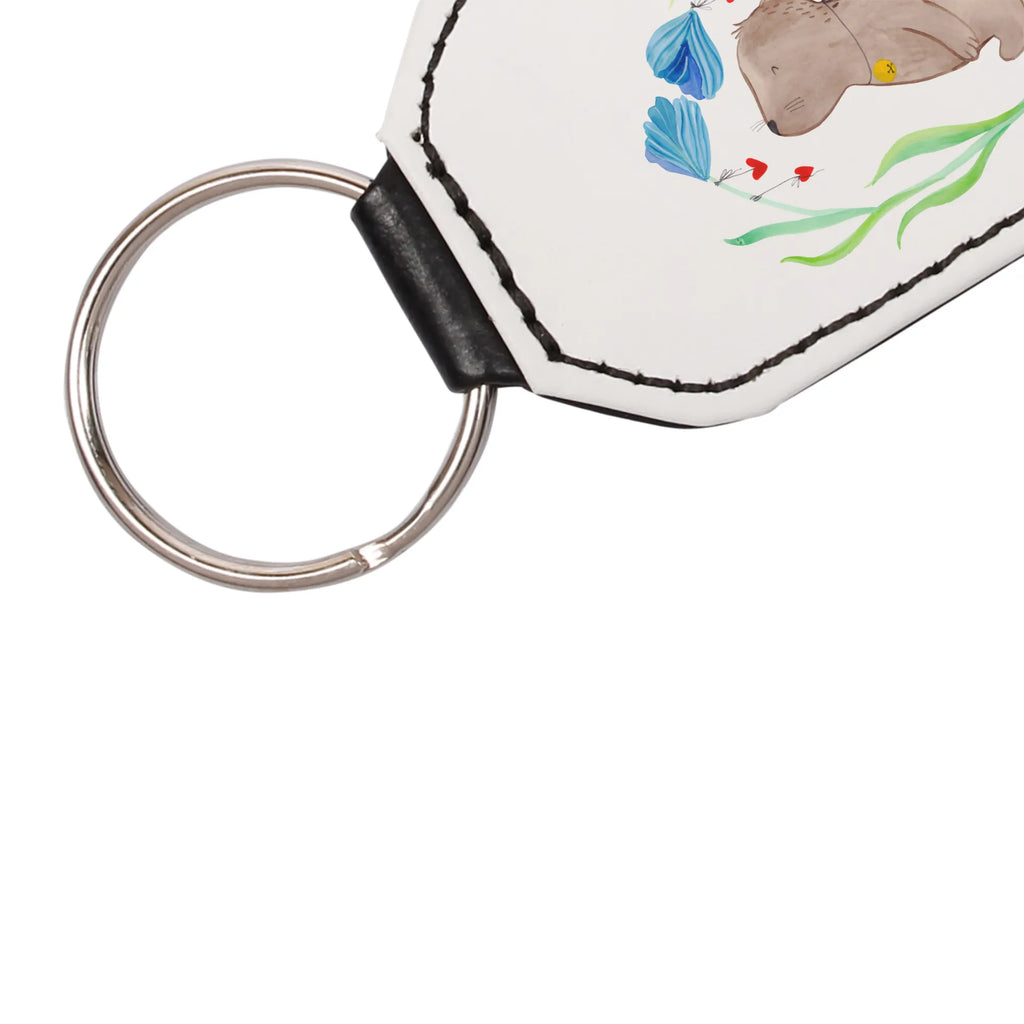 Rectangular key ring Hare flower lucky charm, pendant, keychain, key ring, bag pendant, Easter, Easter bunny, birthday, hope, first child, baptism, child, Bunny, dreams, christening gift, pregnancy, child's birthday, rabbit, birth