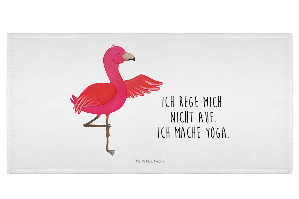 Handtuch Flamingo Yoga Duschtuch, Badetuch, Strandtuch, Saunatuch, Kinder Handtuch, Flamingo, Vogel, Yoga, Namaste, Achtsamkeit, Yoga-Übung, Entspannung, Ärger, Aufregen, Tiefenentspannung