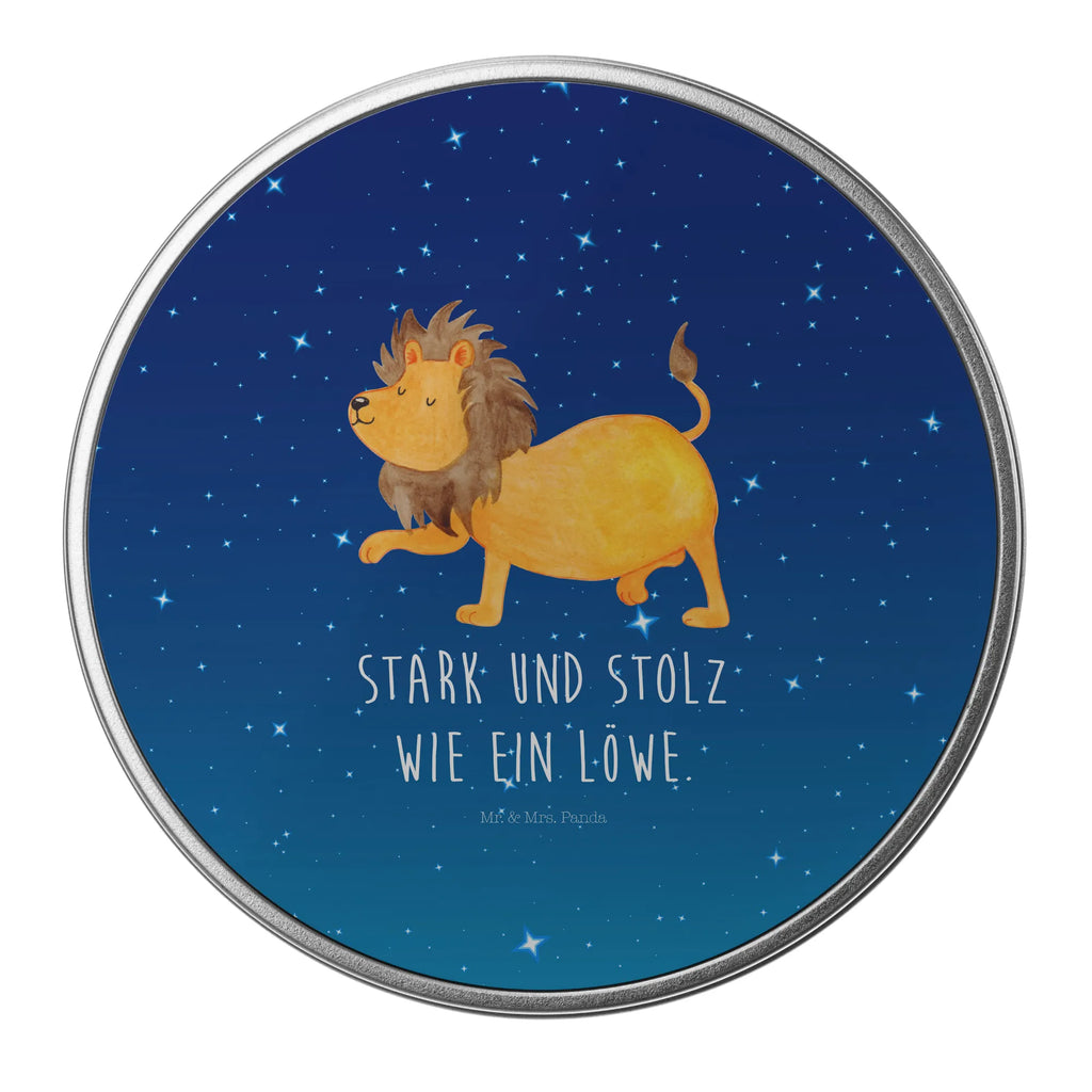 Round tin Star sign Lion cookie tin, tin, storage, tin can, storage tin, gift box, constellations, birthdays, astrology, zodiac, date of birth, month of birth, birthday july, gift july, gift august, lion zodiac sign, lion gift, birthday august, king of animals
