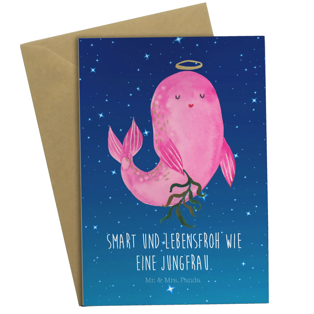 Greetings card Star sign Virgo Klappkarte, Ansichtskarten, Glückwunschkarte, Hochzeitskarte, Karte, Einladungskarte, Grußkarte, Geburtstagskarte, Tierkreiszeichen, Sternzeichen, Horoskop, Astrologie, Aszendent, Geschenk, Geschenk August, Meerjungfrau, Geschenk September, Jungfer, Geburtstag August, Jungfrau Sternzeichen, Jungfrau, Geburtstag September