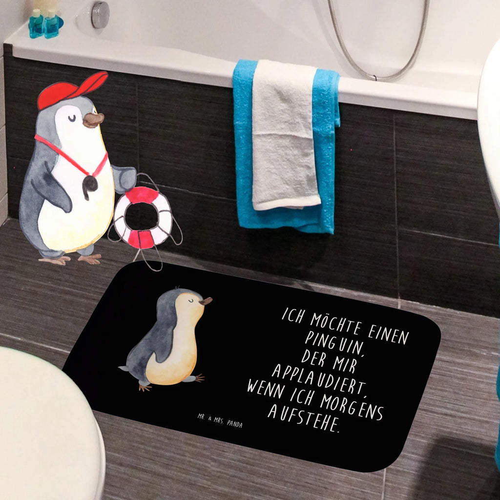 Bath mat Penguin march Bath rug, non-slip, Bath mat, Shower mat, Penguin, North Pole, Winter, Penguins, family, penguins, sister, early riser, late riser, brother, penguin