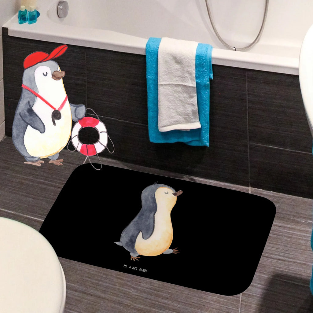 Bath mat Penguin march Bath rug, non-slip, Bath mat, Shower mat, Penguin, North Pole, Winter, Penguins, family, penguins, sister, early riser, late riser, brother, penguin