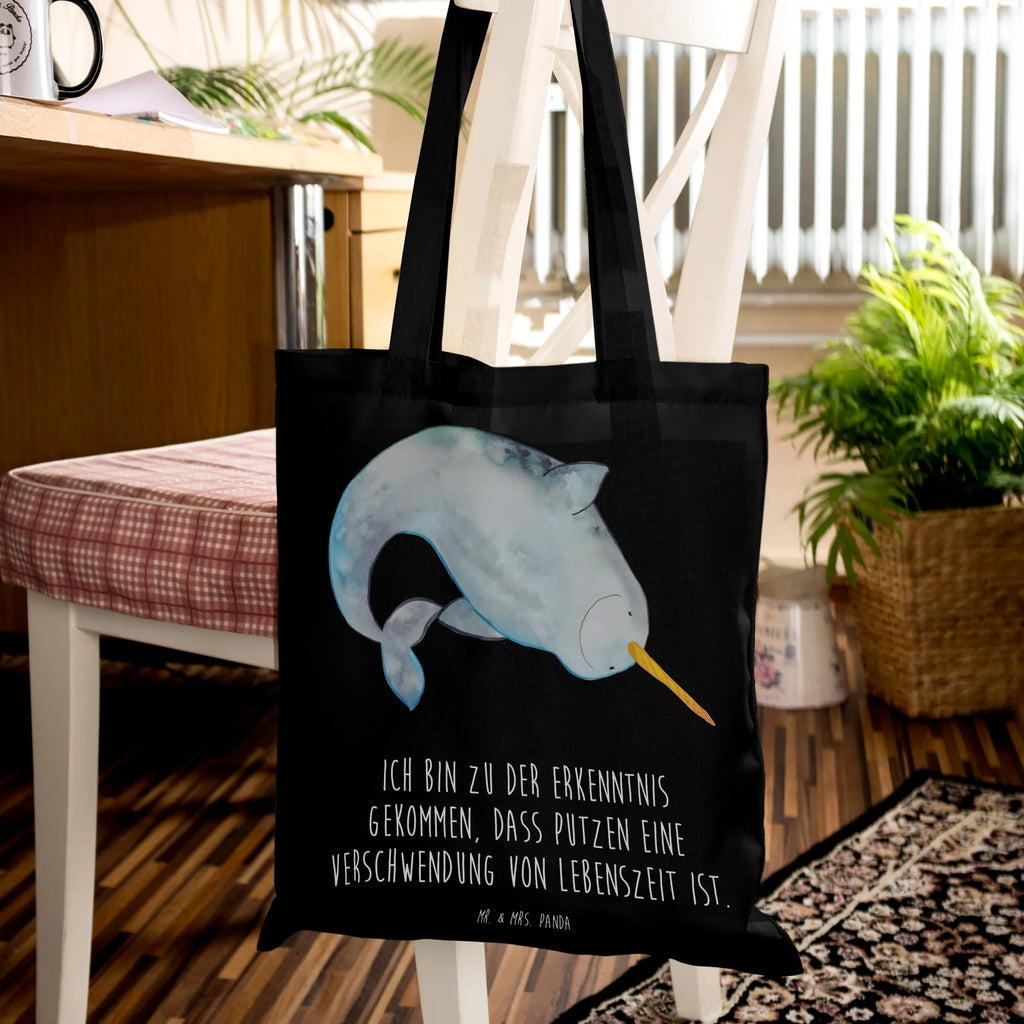 Tote bag Narwhal Beutel, Tragetasche, Einkaufstasche, Jutetasche, Beuteltasche, Schultertasche, Tasche, Shopper, Strandtasche, Jutebeutel, Laptoptasche, Badetasche, Stofftasche, Umhängetasche, Stoffbeutel, Einkaufstüte, Meerestiere, Meer, Urlaub, Kinderzimmer, Narwal, Wal, aufräumen, Junggesellin, Hausfrau, Putzen